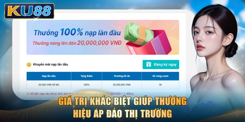 Giá trị khác biệt giúp thương hiệu áp đảo thị trường